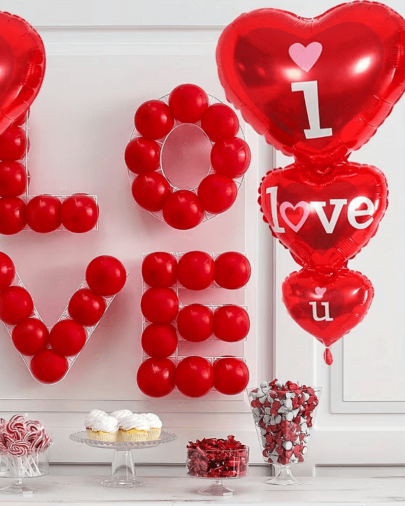 86cm “I Love You” Heart Foil Balloon – Large Red Romantic Decoration for Valentine’s Day, Weddings & Bridal Showers