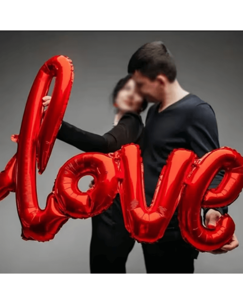 Red Love Letter Foil Balloon 110×64cm – Romantic Valentine’s Day & Wedding Party Decoration
