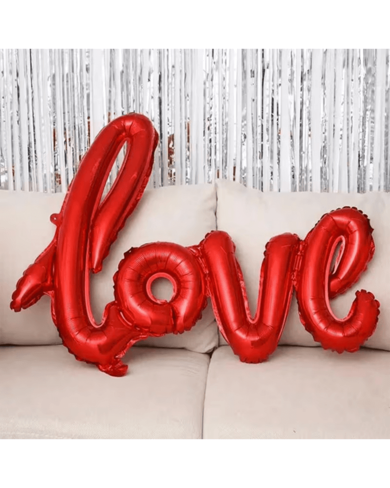 Red Love Letter Foil Balloon 110×64cm – Romantic Valentine’s Day & Wedding Party Decoration
