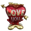 arrow heart foil balloon love you