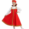 Girl in red traditional dress.