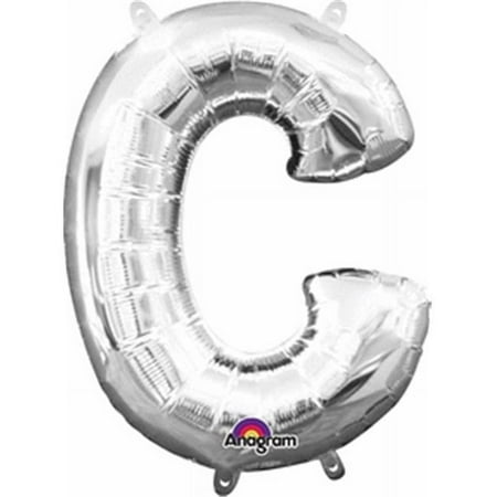 l16 letter c silver mini shape