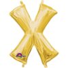 l16 letter x gold mini shape
