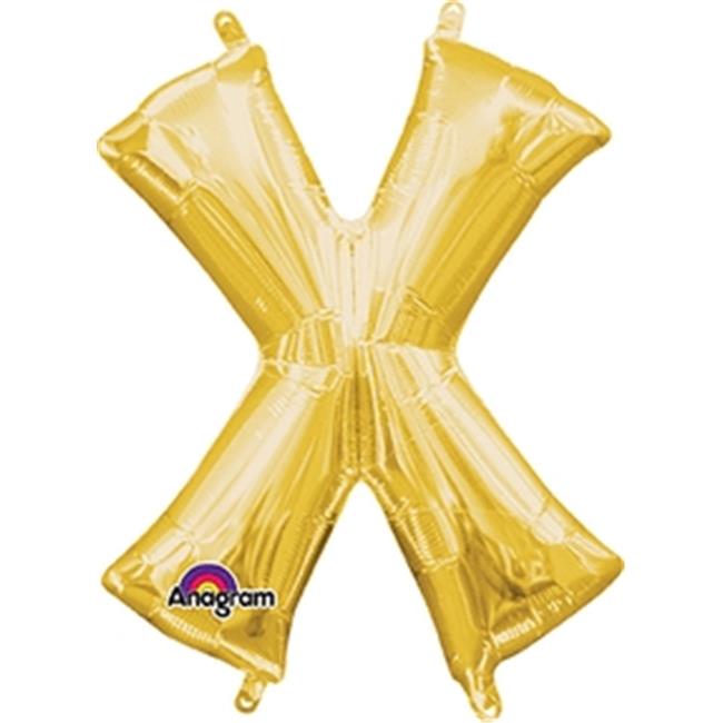 l16 letter x gold mini shape