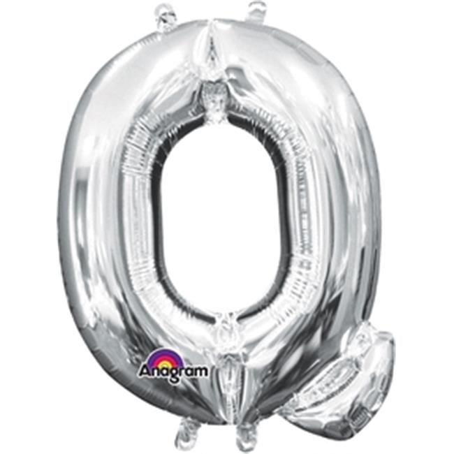 l16 letter q silver mini shape