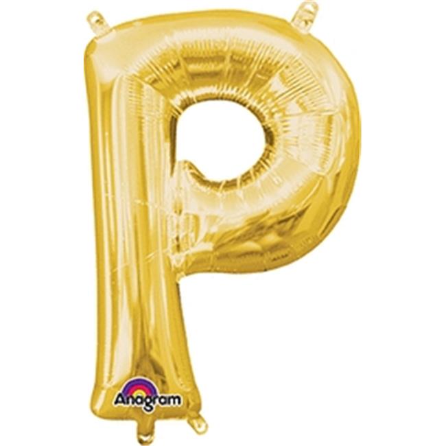 l16 letter p gold mini shape