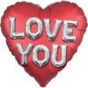 s40 love you balloon letters satin