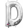 l16 letter d silver mini shape