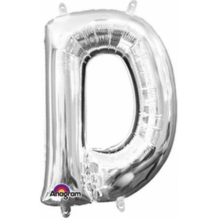 l16 letter d silver mini shape