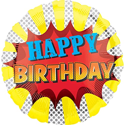 s40 super hero birthday foil balloon