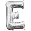 l16 letter e silver mini shape