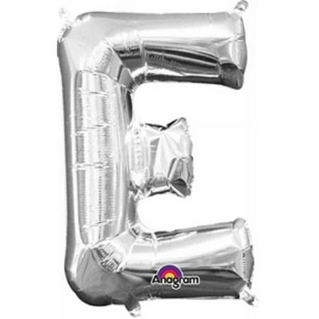 l16 letter e silver mini shape