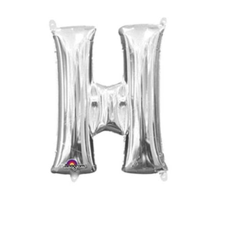 l16 letter h silver mini shape