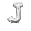 L16 LETTER J SILVER MINI SHAPE FOIL BALLOON l16 letter j silver mini shape