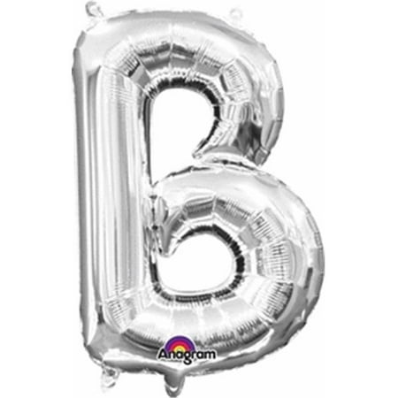 l16 letter b silver mini shape