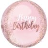 g20 blush birthday orbz foil balloon