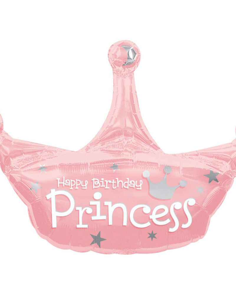 P30 BIRTHDAY PRINCESS CROWN FOIL BALLOON