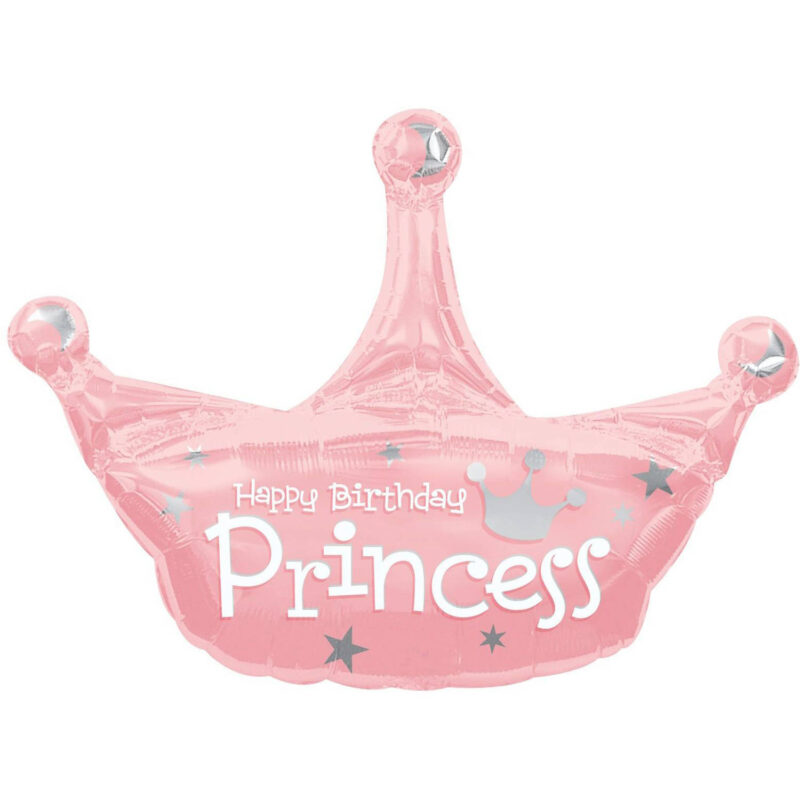 p30 birthday princess crown foil balloon
