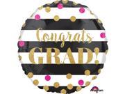 s55 graduation gold confetti 18inch
