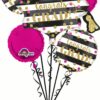 p75 gold confetti grad balloon bouquet