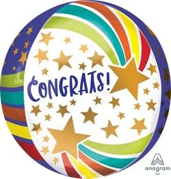 g20 congrats stars orbz foil balloon