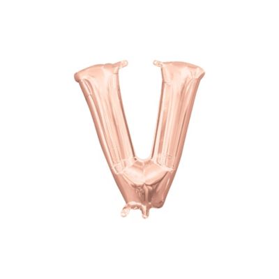 l16 letter v rose gold mini