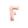 L16 LETTER F ROSE GOLD MINI SHAPE FOIL BALLOON l16 letter f rose gold mini