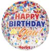 G20 HAPPY BIRTHDAY CLEAR CONFETTI FOIL BALLOON g20 happy birthday clear confetti foil