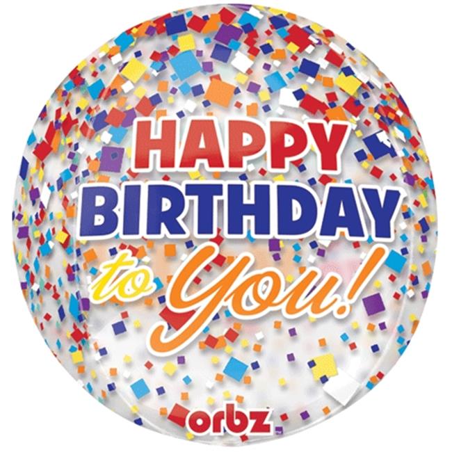 g20 happy birthday clear confetti foil