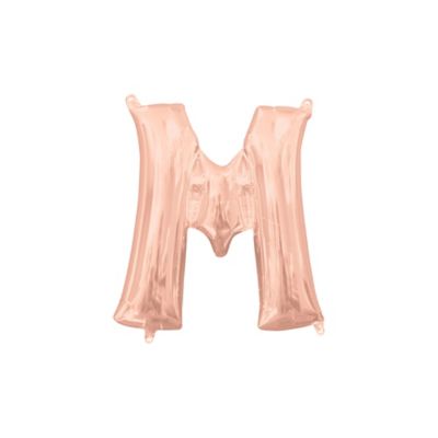l16 letter m rose gold mini