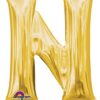 L16 LETTER N GOLD MINI SHAPE FOIL BALLOON l16 letter n gold mini shape