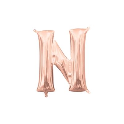 l16 letter n rose gold mini