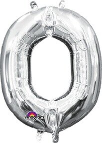 l16 letter o silver mini shape