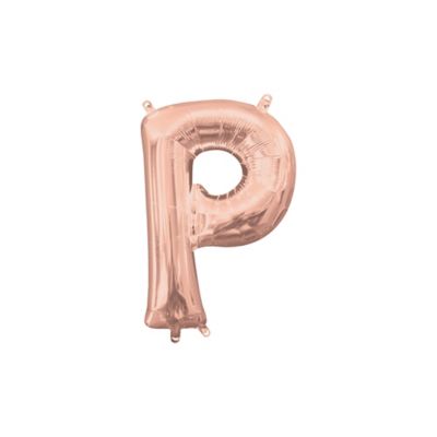 l16 letter p rose gold mini