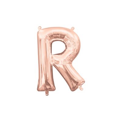 l16 letter r rose gold mini