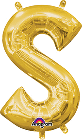 l16 letter s gold mini shape