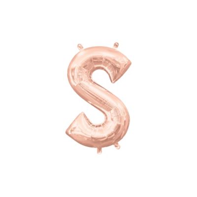 l16 letter s rose gold mini