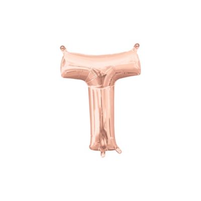 l16 letter t rose gold mini