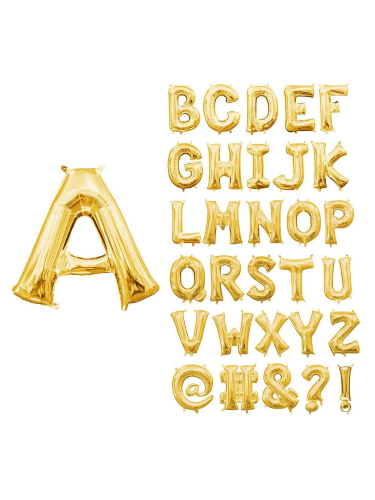 l16 letter u gold mini shape