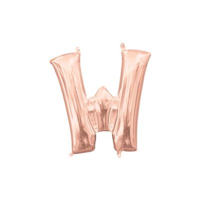 l16 letter w rose gold mini