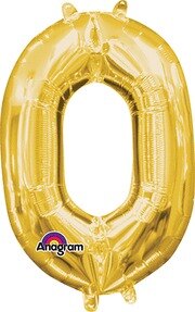 l16 number 0 gold mini shape