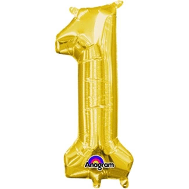 l16 number 1 gold mini shape