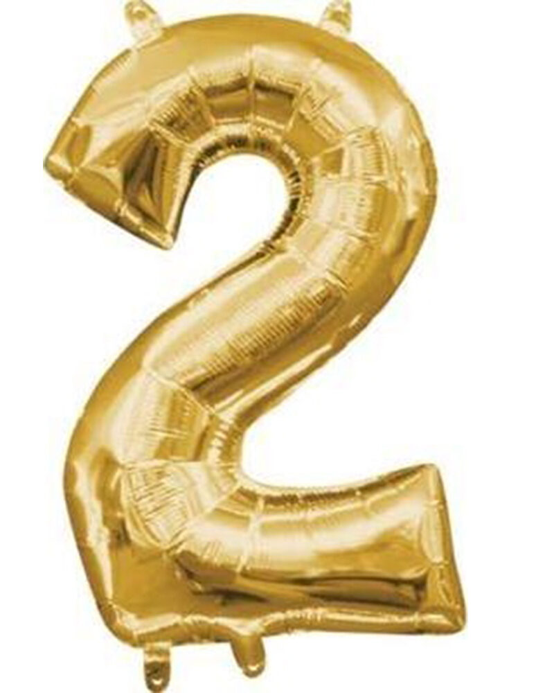 l16 number 2 gold mini shape