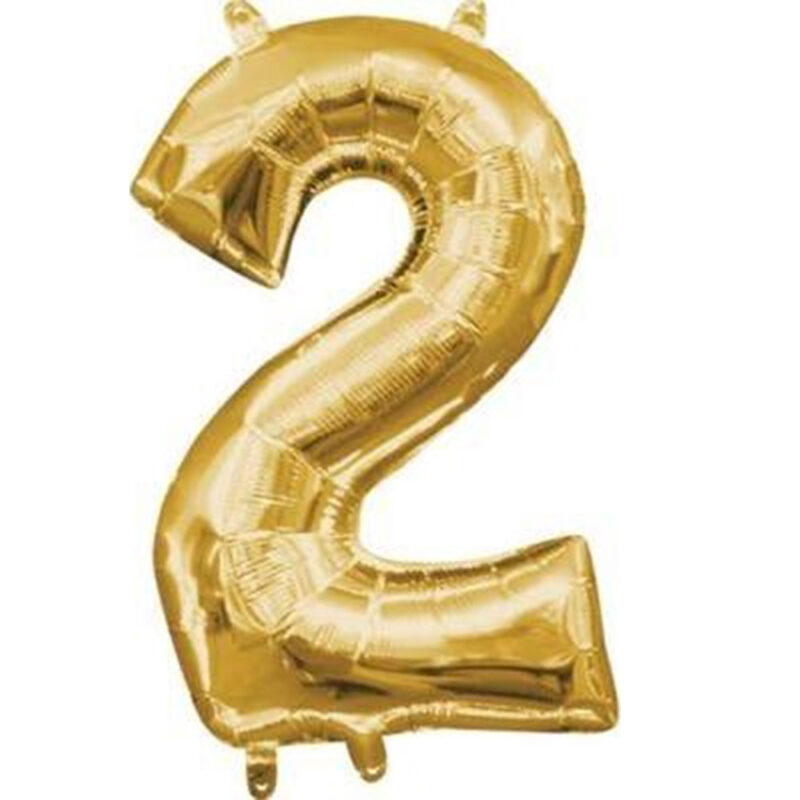 l16 number 2 gold mini shape