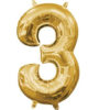 l16 number 3 gold mini shape