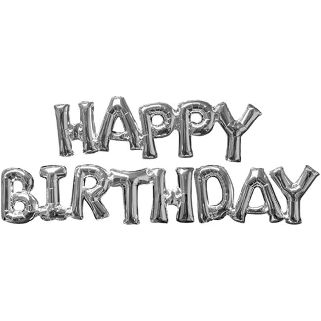 g50 phrase happy birthday silver foil