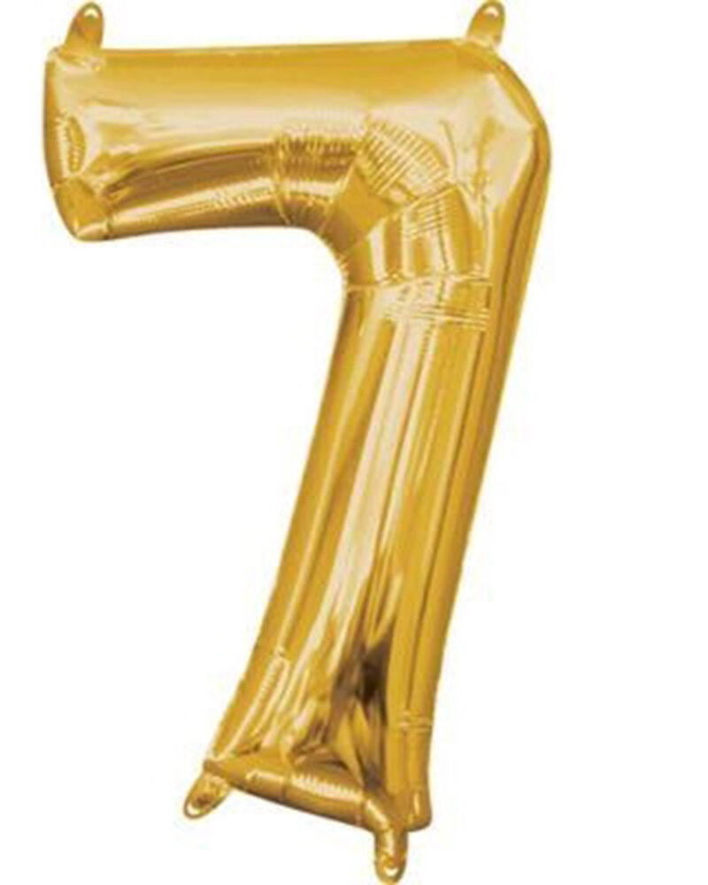 l16 number 7 gold mini shape