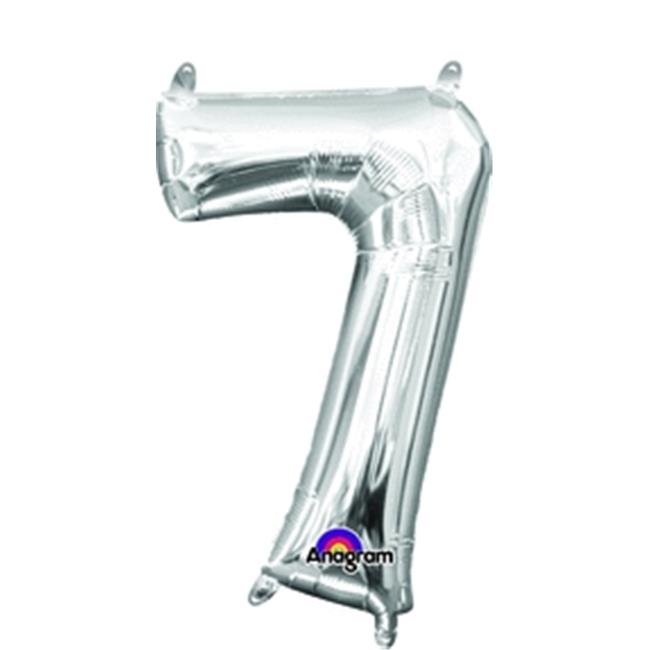 l16 number 7 silver mini shape