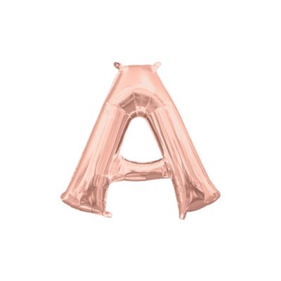 l16 letter a rose gold mini