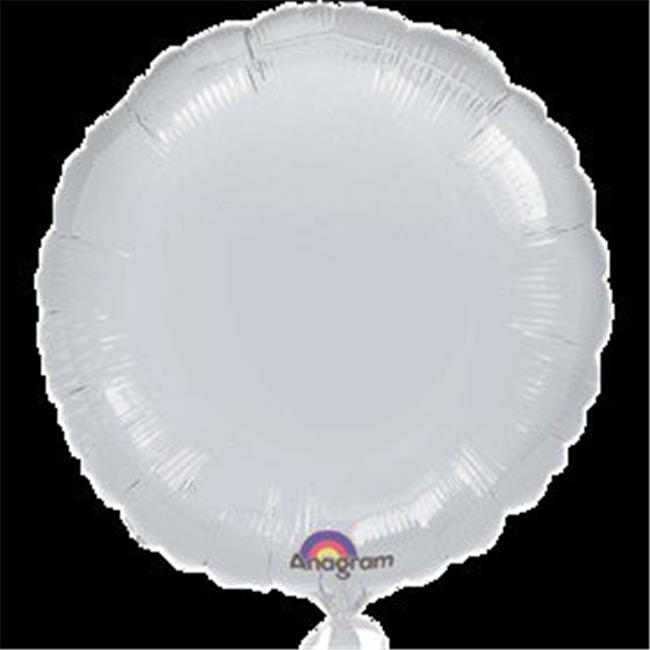 s15 metallic silver round foil balloon